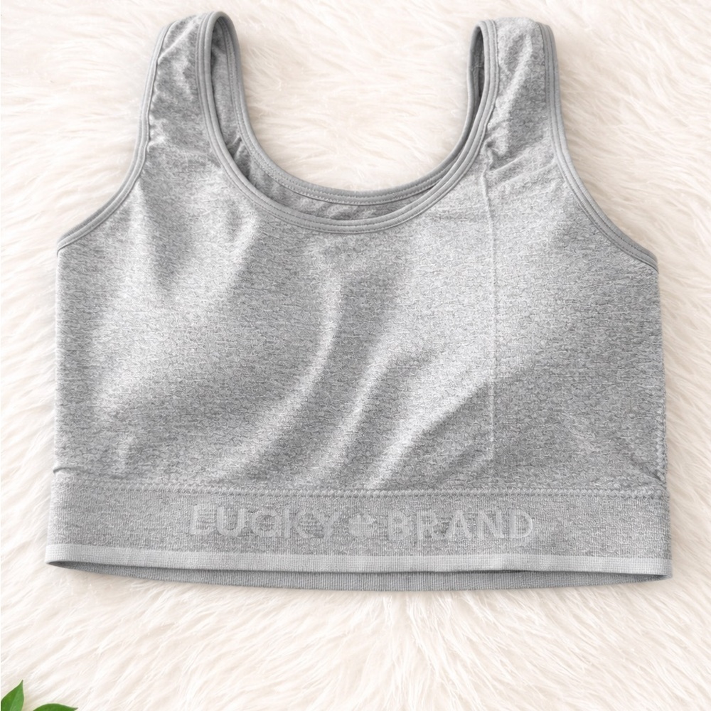 Lucky Brand Women's Heather Gray Sports Bra